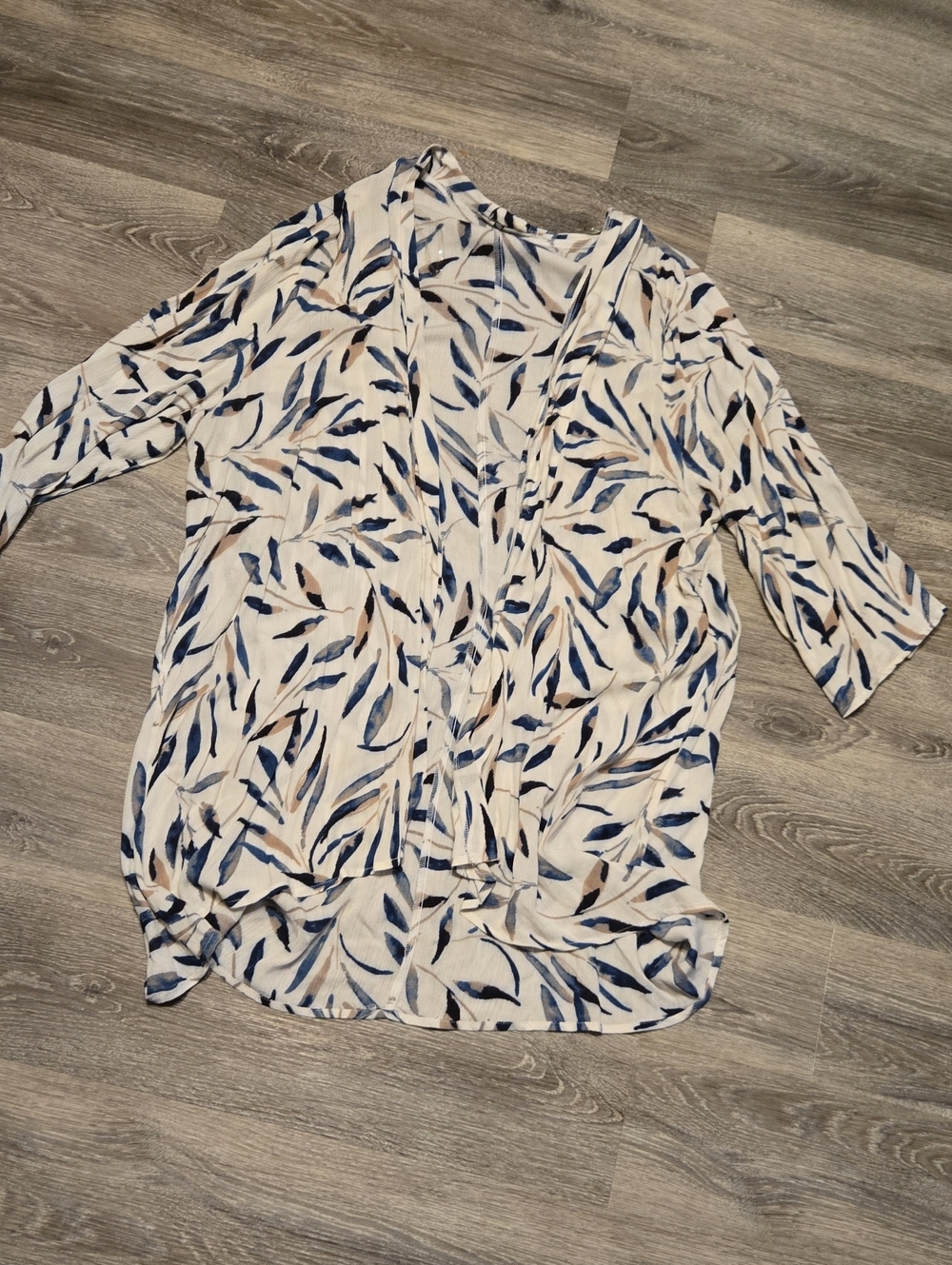 Leaf Print Kimono Sz XXL